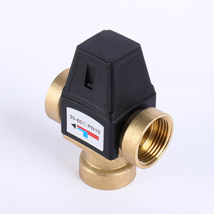 Factory wholesale brass thermostatic internal thread mixing valve heating mixing water for mixing water temperature can be according to customer requirements