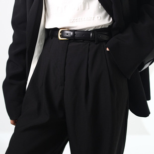 Women's belt leather texture super good student retro versatile simple jeans with women's belt decoration durable