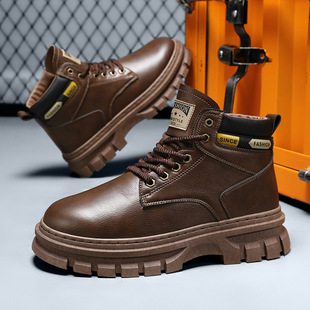Factory direct high-top men's 2024 new men's British Joker Martins casual motorcycle shoes a generation of hair