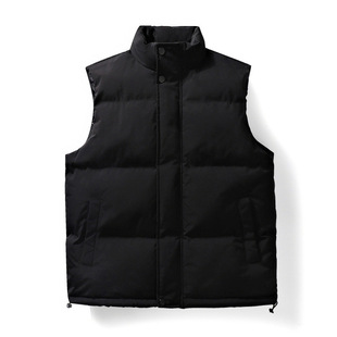 Autumn and Winter Vest Men's Handsome Fashionable Waistcoat Warm Vest Youth Sleeveless Sports Jacket Cross-border