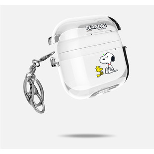 Прозрачный чехол для беспроводной Bluetooth-гарнитуры Snoopy Apple, жесткий применимый защитный чехол AirPodsPro2