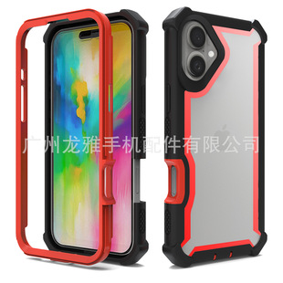 Three-proof Space Case Transparent Mobile Phone Case for iPhone16 Pro 15 Plus Acrylic Drop-proof Mobile Phone Case