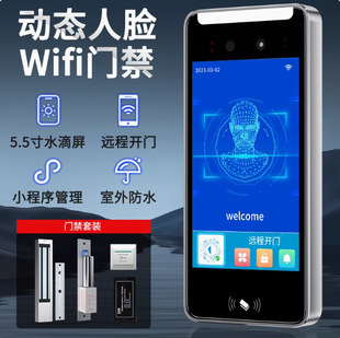 Dynamic Face Recognition Access Control System All-in-One Waterproof Face Brush Face Electronically Controlled Electromagnetic Smart Lock