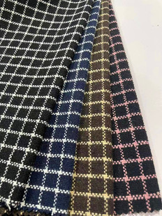 Woolen tweed in stock small plaid coat clothing/shoes and hats/luggage fabric Shaoxing supply