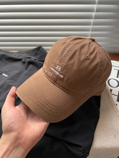 American Style Street Simple Embroidered Small Letter Baseball Cap Men's and Women's Washed Cotton Soft Top Sun Hat All-match Cap