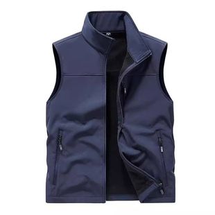 Vest Overalls fleece-lined Thickened Autumn and Winter Advertising Training Vest Wearing Logo Printing