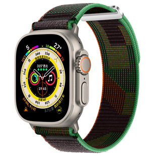 Применимо iwatchS8/9/10/Ultra3 Яблочный полый ремешок модифицированный двухсекочный нейлоновый браслет с обратным кольцом