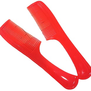 Folding Old-fashioned Comb Household Plastic Wooden Comb Cooked Glue Men's and Women's Head Thickeneded Hairdressing Comb Large Red Comb