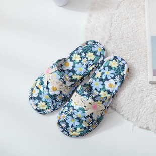Foreign Trade Fabric Wood Flooring Cloth Slippers Soft Bottom Couple Household Men's and Women's Summer Indoor Spring Autumn Winter Silent Home Shoes