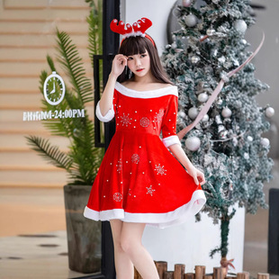 New 2023 Hot Diamond Pearl Christmas Costume Christmas Costume Stage Costume Christmas Uniform DS Party Play
