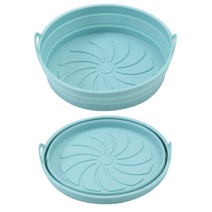 in stock Folding Air Fryer Silicone Baking Pan Round Silicone Cake Baking Pan Square Air Fryer Baking Pan