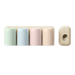 Toothbrush Storage Rack Punch-free Toilet Toothbrush Cup Mouthwash Cup Wall-mounted Shelf Wall-mounted Toothpaste Squeezer suit