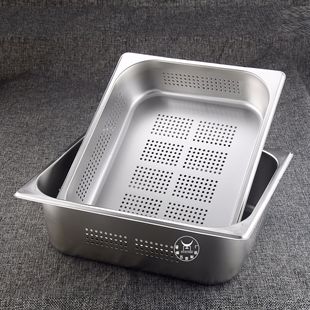 304 Stainless Steel American Pieces Basin Punching Water Filter Fruit and Vegetable Washing Basin Fried Oil Spill Basin