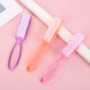 Factory supply long handle nail brush plastic powder dust brush simple nail tools dust cleaning brush manicure tools