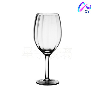 480ml transparent crystal glass red wine glass prism vertical stripe high-grade handmade cup gift cup