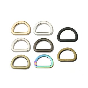 Factory Direct Sales Zinc Alloy Flat D Buckle Die-Cast D Buckle Semi-Circle Buckle Luggage Hardware Accessories