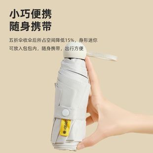Five-fold Umbrella Sunny and Rain Dual-use Women's Sun Umbrella Sunscreen UV Protection Capsule Umbrella Folding Mini Sunshade Umbrella