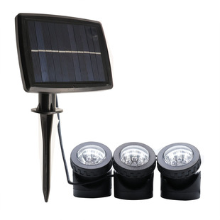 Solar underwater light 6led double triple underwater pool rockery projection light waterproof landscape courtyard projection light