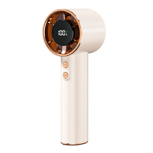 Cross-border ice compress handheld high-speed fan turbine 100 speed stepless speed regulating fan portable outdoor neck hanging small fan