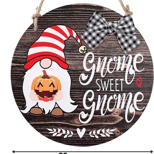 Christmas Round Wooden House Tag Replaceable DIY Seasonal Logo Home Easter Decorative House Tag
