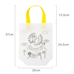 Children's diy eco-friendly graffiti bag children's girl handmade coloring painting materials educational coloring toys