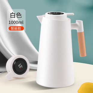 Intelligent sensible temperature thermos kettle household large capacity press type glass liner thermos bottle portable thermos pot wholesale