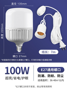 Hot sale light bulb led super bright with switch wire hanging e27 screw socket lamp home bedroom kitchen energy saving lamp