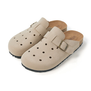 Superior Birkenth Shoes Women's Spring and Summer Thick Sole Increased Outer Wear Cork Sole Home Office Outdoor Baotou Half Bag Drag