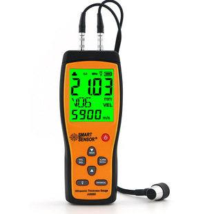 SMART SENSOR AS860 Glass Plastic Ceramic Metal Plate Ultrasonic Thickness Gauge