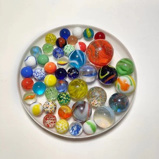 Glass marbles weigh a variety of flower colors four-petal heart sesame ball marbles