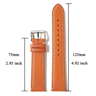 Spot Italy imported vegetable tanned leather soft leather men's watchband vintage watch band 18 20 22mm