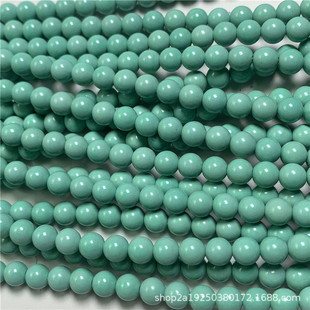 High porcelain magnesite blue turquoise Wenwan accessories round beads old beads loose beads top waist beads DIY hand string Buddha wholesale