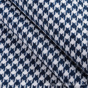 High-grade Thickened Houndstooth Fabric Plaid Cotton and Linen Fabric Handmade DIY Tablecloth Sofa Set Old Coarse Cloth