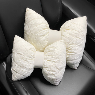 Summer car cushion four seasons universal simple soft comfortable lace puff car waist pillow seat cushion full set