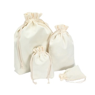 Factory direct cotton and linen fabric drawstring bag wholesale packaging canvas bag candy storage gift canvas bag Logo