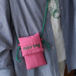 Sanskrit Lovely Soft Cute Mobile Phone Bag Korean Student Shoulder Crossbody Bag Female Niche Design Cloth Bag Small Bag