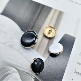 Fashion metal flat oil dripping point oil windbreaker coat overcoat vintage windbreaker button shirt decorative buckle hand sewing buckle