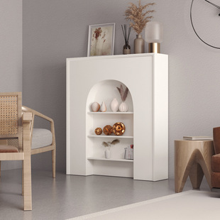 French Style Fireplace Decorative Cabinet Cream Style Storage Rack Entrance Cabinet Live Studio Decorations Home Shelter Display Cabinet