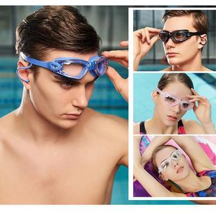 Swimming glasses swimming goggles myopia HD anti-fog plating large frame men's and women's swimming cap flat light equipment factory outlet