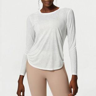 Yoga Clothing Top Loose Long-sleeved Sports Top Women's Quick-drying Fitness T-shirt Sports Blouse