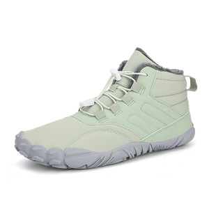 High-top snow boots cross-border new outdoor hiking camping hiking shoes skiing non-slip fleece-lined warm plus size cotton shoes