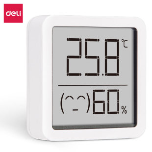 Deli electronic temperature and humidity meter bedroom simple silent thermometer digital children's room summer air conditioning room temperature