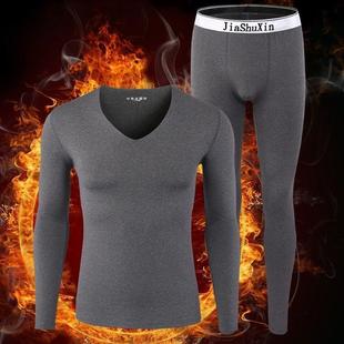 fleece-lined Thickened Warm Clothes Men's Winter Wear Long Sleeve Men's Thermal Underwear suit 2024