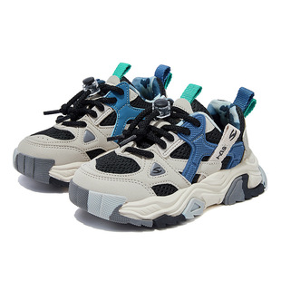 HOBIBEAR double net boys sneaker spring and autumn lace-up shoes simple girls casual shoes children's shoes a generation of hair