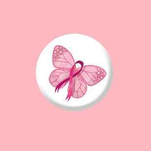 Pink ribbon badge breast prevention ai brooch caring for women public welfare activities volunteer badge making
