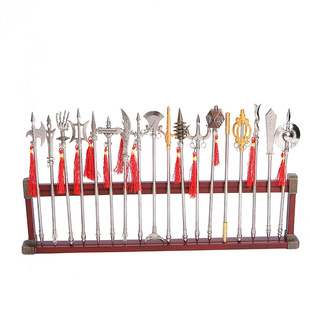 Miniature Mini Three Kingdoms Class 18 Weapon Spectrum 18 Weapon Model Axe Hook Fork Nostalgic Soldier Toy Collection