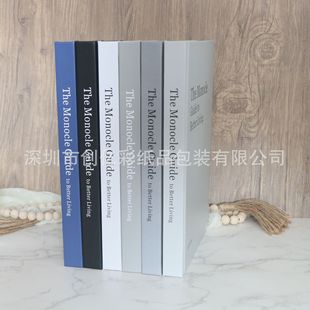 Синяя сплошная цветная модель комнаты декоративная книга толщиной 3 см английская декоративная книга флип декоративная книга