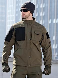 Rhino 2.0 Soft Shell Tactical Windbreaker Men's Autumn and Winter Sharkskin Outdoor Velvet Jacket Special Forces Thickeneded Thermal Clothing