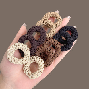 Thick Multi-Strand Braided Rubber Band Women's Hair Rope High Elastic and Durable Ponytail Hair Rope Simple Hairband Beauty