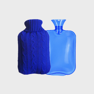 Hot water bag knitted cover suit large acrylic knitted thermal cover PVC hot water bag flushing hot water bag non-rechargeable